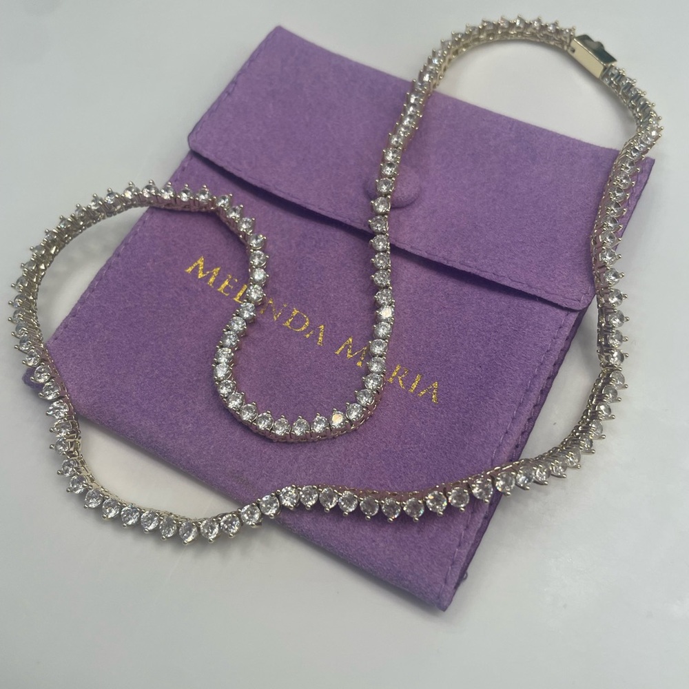 Melinda Maria Gold “Not Your Basic Tennis Necklace” - Picture 10 of 11